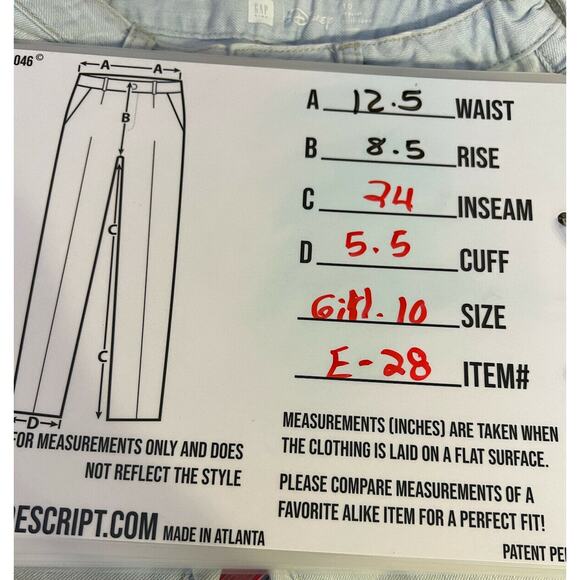 Gap Kids Jeans Disney Character Girls Minnie Mouse Mickey Mouse Blue Jeans Sz 10 - Picture 9 of 10